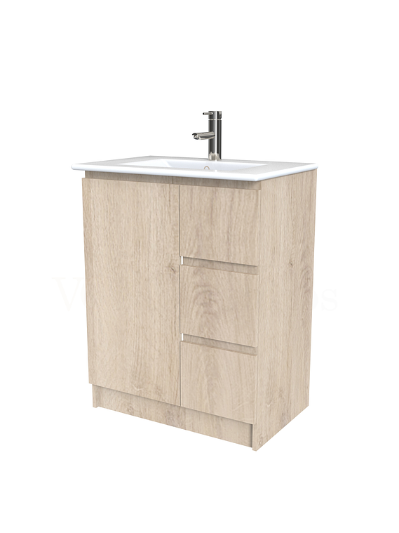 Mueble vanitorio al piso  de 60  cm con cubierta de loza M2-601  / Jerez 1