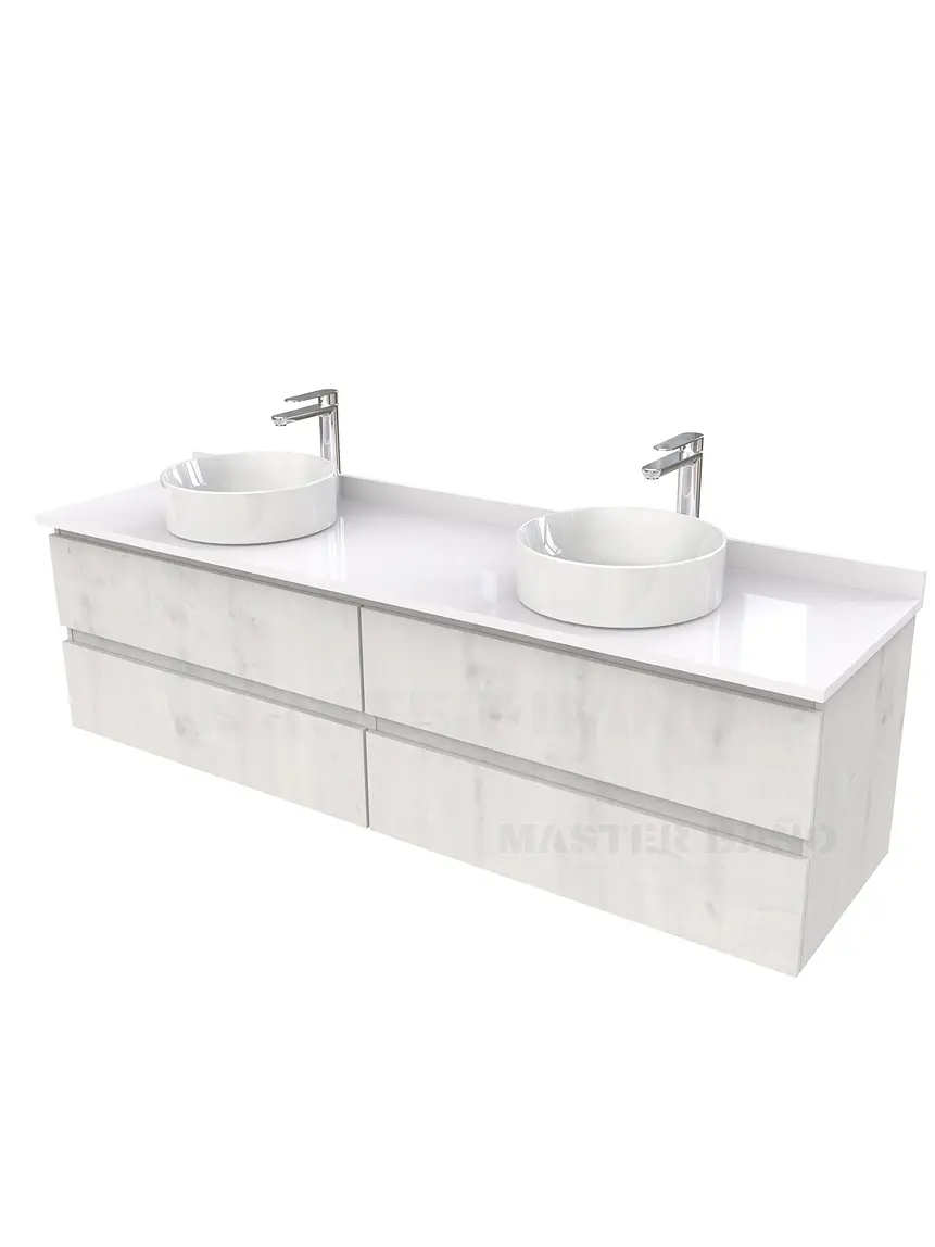 Mueble Vanitorio  para lavamanos sobreponer simple de 190 cm M4-1930-SPA / Alaska 1