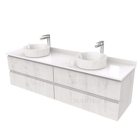 Mueble Vanitorio  para lavamanos sobreponer simple de 190 cm M4-1930-SPA / Alaska