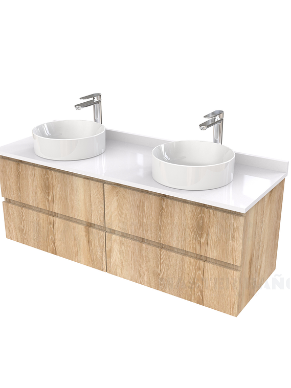 Mueble Vanitorio  para lavamanos sobreponer simple de 160 cm M4-1630-SPA / Cava 1