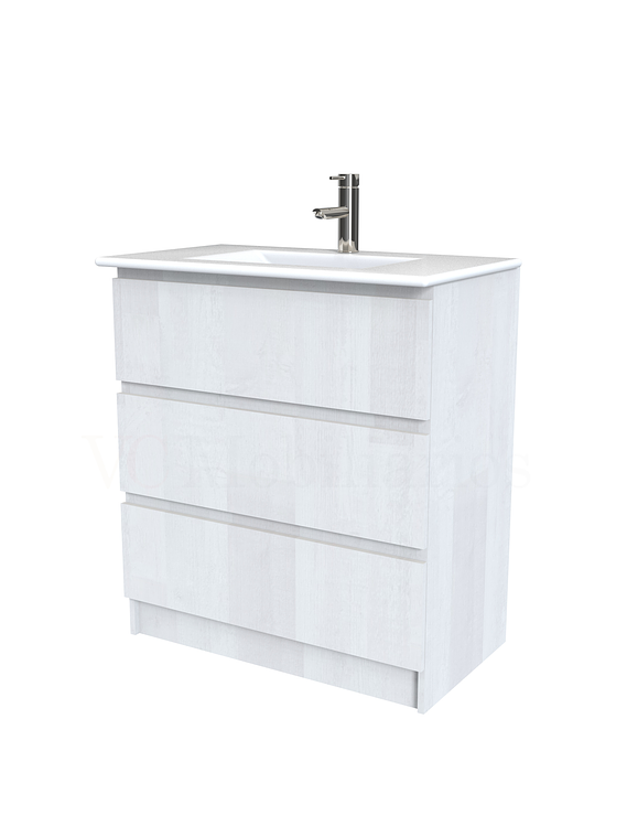 Mueble vanitorio al piso  de 90  cm con cubierta de loza M3-901  / Legno 1