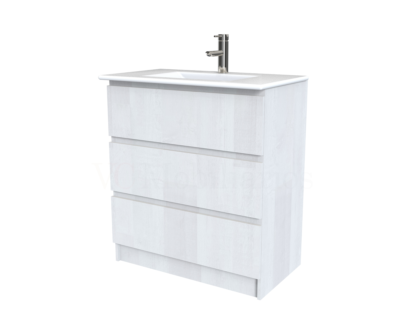 Mueble vanitorio al piso  de 80  cm con cubierta de loza M3-801  / Legno 1