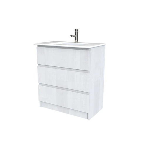 Mueble vanitorio al piso  de 80  cm con cubierta de loza M3-801  / Legno