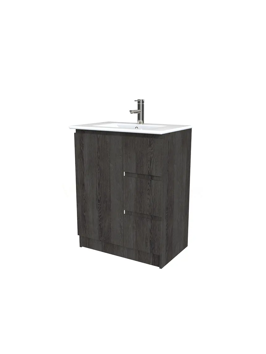 Mueble vanitorio al piso  de 60  cm con cubierta de loza M2-601  / ESpresso 1