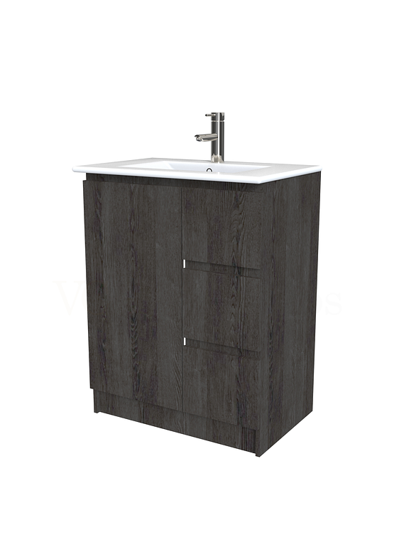 Mueble vanitorio al piso  de 60  cm con cubierta de loza M2-601  / ESpresso 1