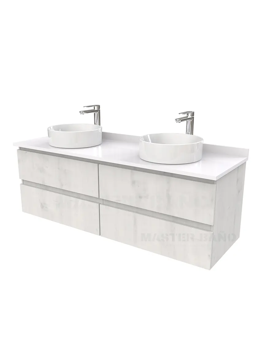 Mueble Vanitorio  para lavamanos sobreponer simple de 180 cm M4-1830-SPA / Alaska 1