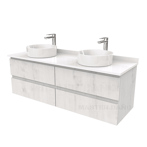 Mueble Vanitorio  para lavamanos sobreponer simple de 180 cm M4-1830-SPA / Alaska