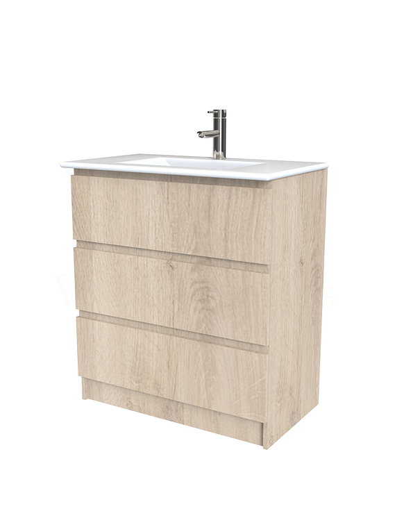 Mueble vanitorio al piso  de 90  cm con cubierta de loza M3-901  / Jerez 1