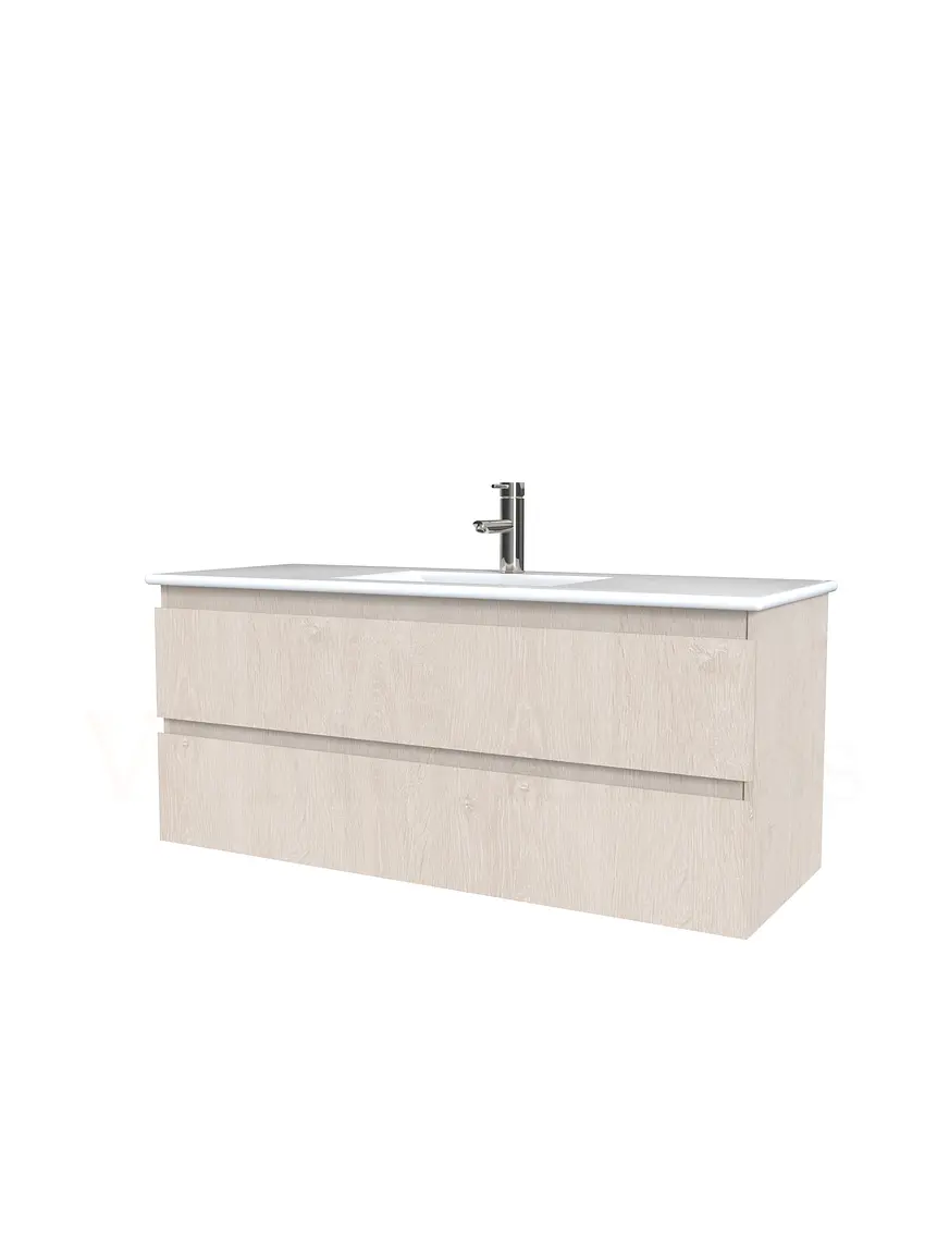 Mueble vanitorio aereo con cubierta de loza de 100 cm / M3-1001-A / Provenzal 1