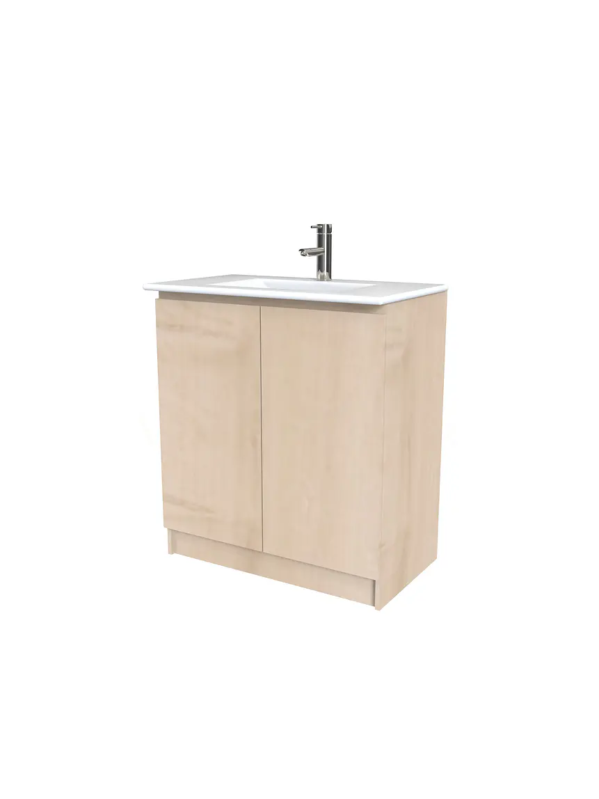 Mueble vanitorio al piso  de 70  cm con cubierta de loza M0-701  / Rustico 1