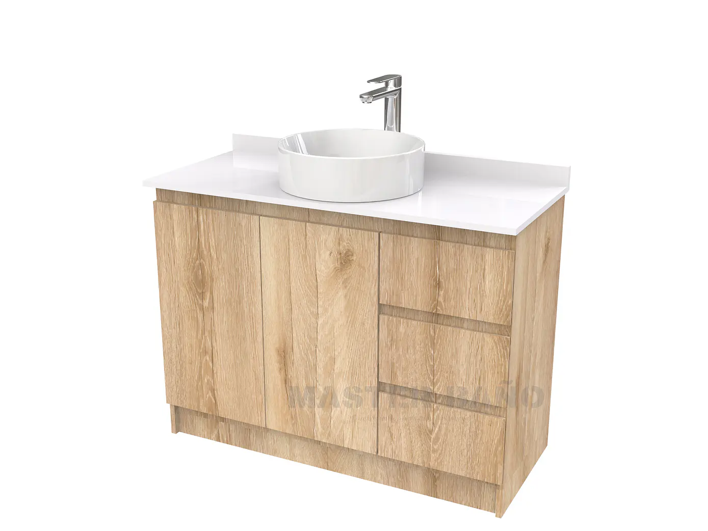 Mueble Vanitorio al piso para lavamanos sobreponer simple de 100 cm M2-1030-SPA / Cava 1