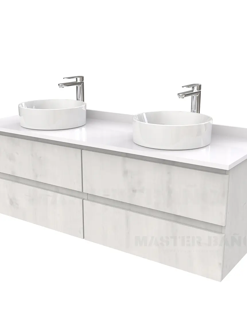 Mueble Vanitorio  para lavamanos sobreponer simple de 170 cm M4-1730-SPA / Alaska 1