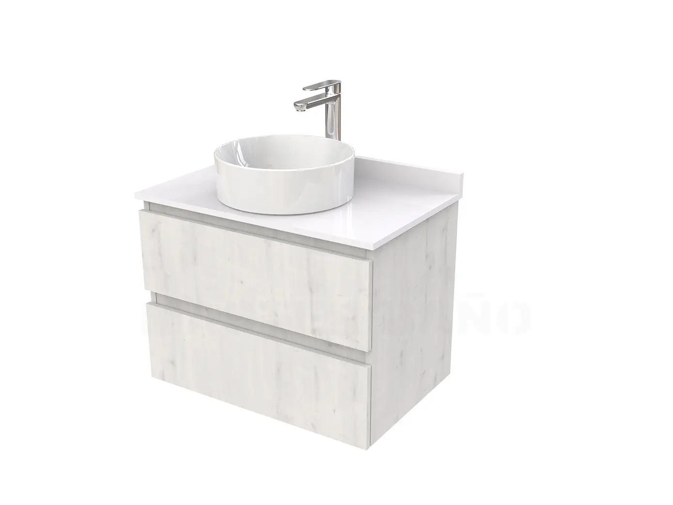 Mueble Vanitorio  para lavamanos sobreponer simple de 60 cm M2-630-SPA / Alaska 1