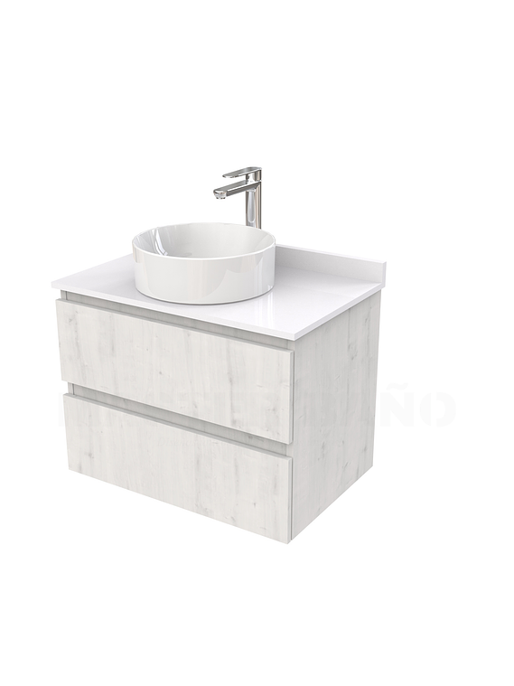 Mueble Vanitorio  para lavamanos sobreponer simple de 60 cm M2-630-SPA / Alaska 1