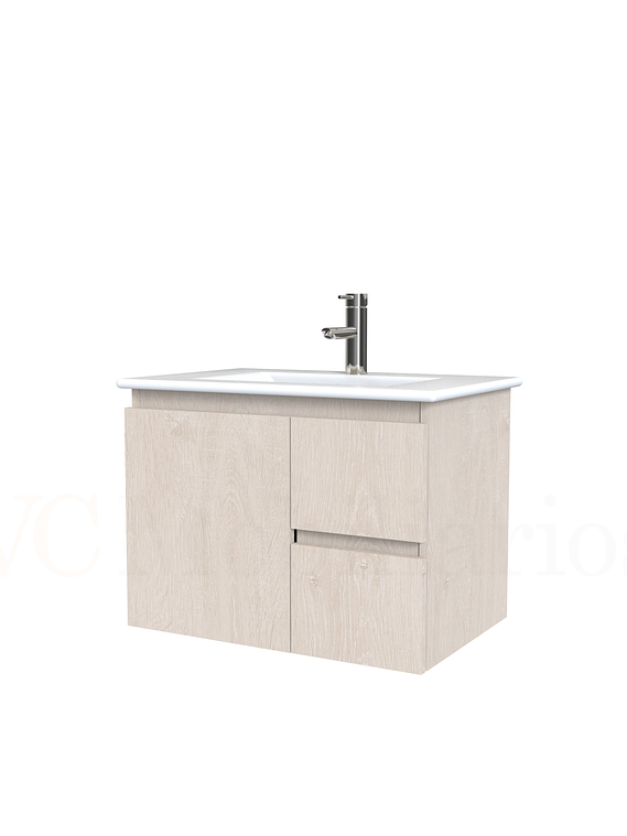 Mueble vanitorio aereo con cubierta de loza de 60 cm  /  M2-601-A / Provenzal 1