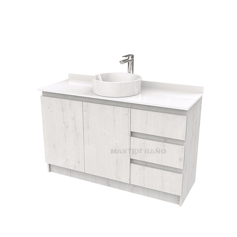 Mueble Vanitorio al piso para lavamanos sobreponer simple de 120 cm M2-1230-SPA / Alaska