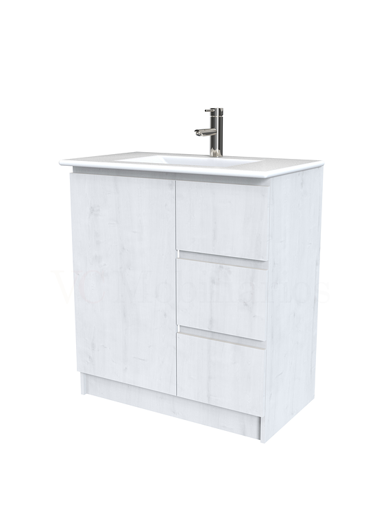 Mueble vanitorio al piso  de 70  cm con cubierta de loza M2-701  / Alaska 1