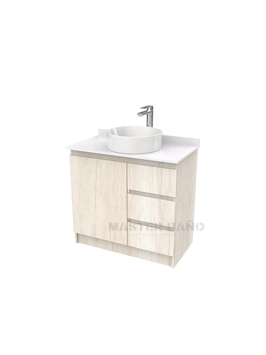 Mueble Vanitorio al piso para lavamanos sobreponer simple de 70 cm M2-730-SPA / Toscana 1
