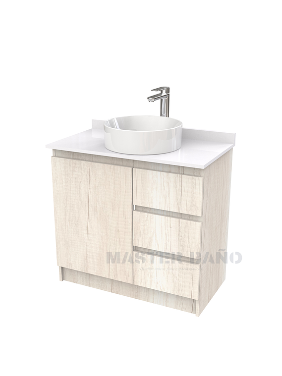 Mueble Vanitorio al piso para lavamanos sobreponer simple de 70 cm M2-730-SPA / Toscana 1