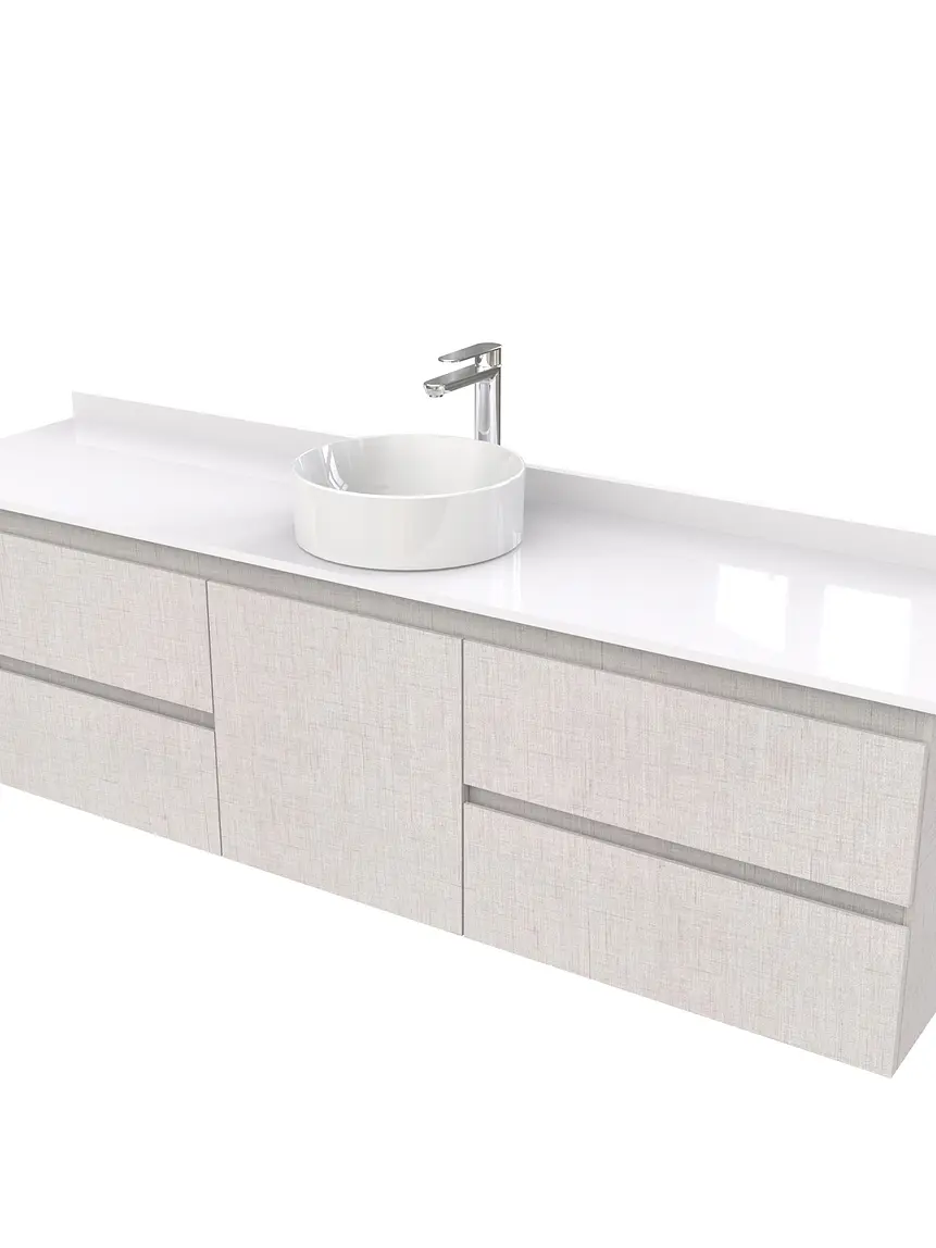 Mueble Vanitorio  aereo para lavamanos sobreponer simple de 180 cm M2-1830-SPA / Giorno 1