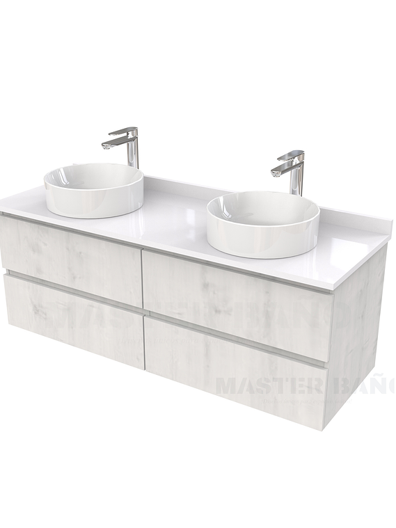 Mueble Vanitorio  para lavamanos sobreponer simple de 150 cm M4-1530-SPA / Alaska 1