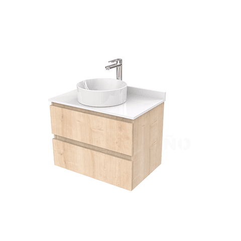 Mueble Vanitorio  para lavamanos sobreponer simple de 60 cm M2-630-SPA / Rustico