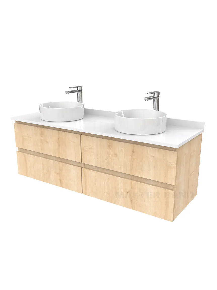 Mueble Vanitorio  para lavamanos sobreponer simple de 170 cm M4-1730-SPA / Rustico 1