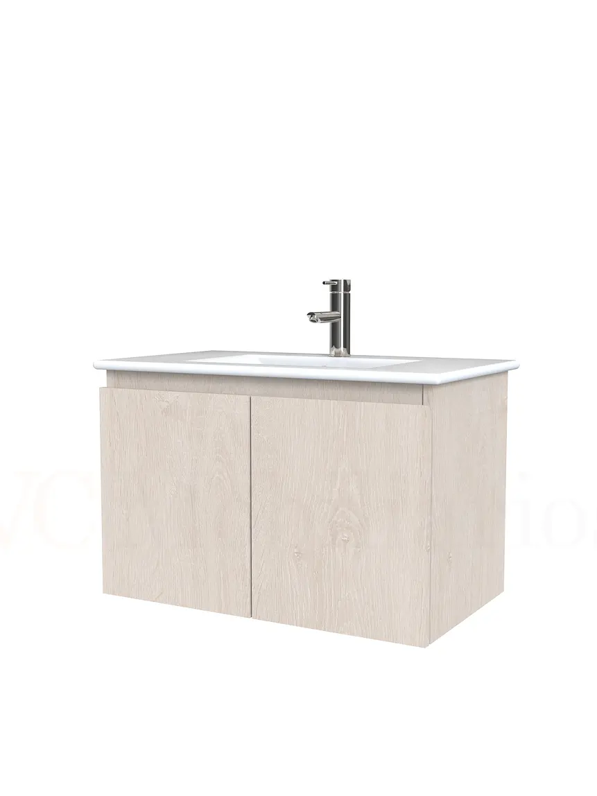 Mueble vanitorio aereo con cubierta de loza de 70 cm  /  M0-701-A / Provenzal 1