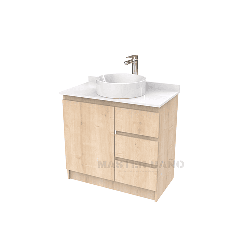 Mueble Vanitorio al piso para lavamanos sobreponer simple de 70 cm M2-730-SPA / Rustico