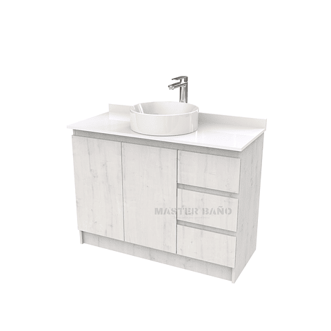 Mueble Vanitorio al piso para lavamanos sobreponer simple de 90 cm M2-930-SPA / Alaska