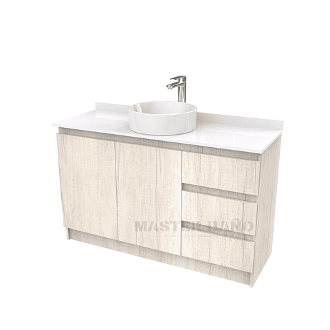 Mueble Vanitorio al piso para lavamanos sobreponer simple de 120 cm M2-1230-SPA / Toscana