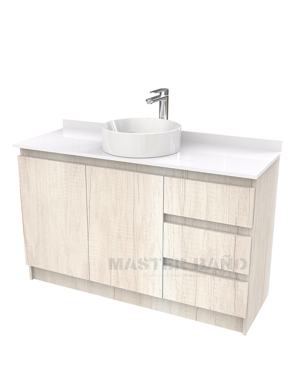 Mueble Vanitorio al piso para lavamanos sobreponer simple de 120 cm M2-1230-SPA / Toscana 1