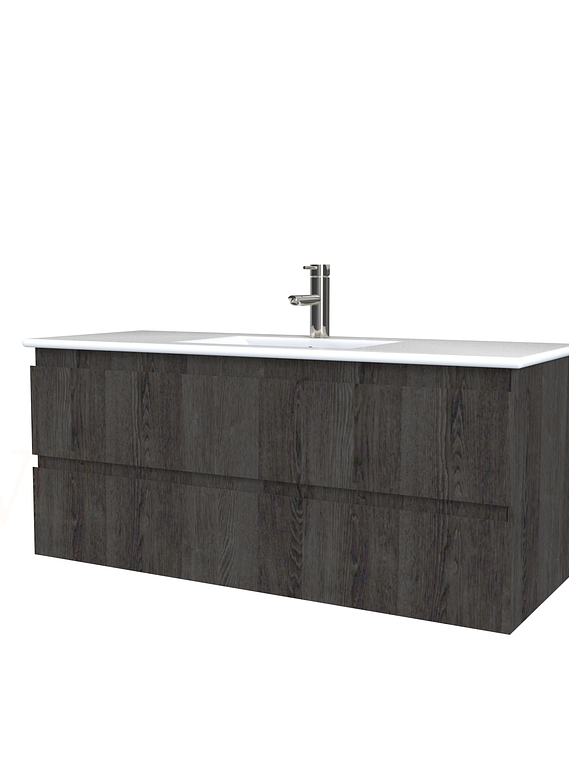 Mueble vanitorio aereo con cubierta de loza de 100 cm / M3-1001-A / Espresso 1