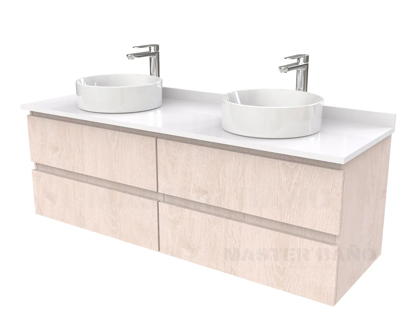 Mueble Vanitorio  para lavamanos sobreponer simple de 170 cm M4-1730-SPA / Provenzal 1