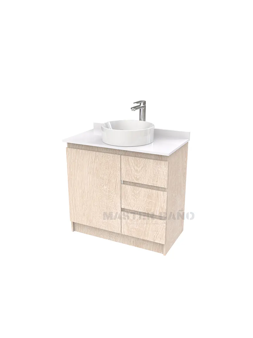 Mueble Vanitorio al piso para lavamanos sobreponer simple de 70 cm M2-730-SPA / Provenzal 1
