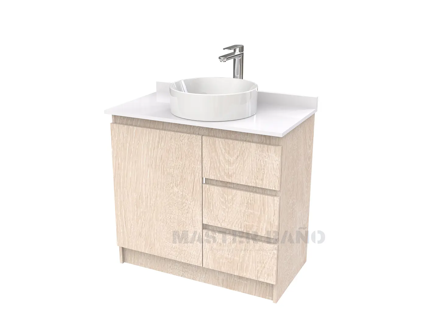 Mueble Vanitorio al piso para lavamanos sobreponer simple de 70 cm M2-730-SPA / Provenzal 1