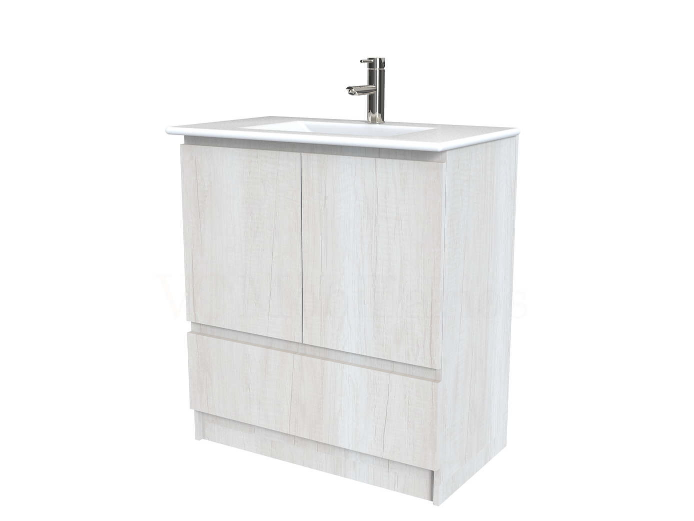 Mueble vanitorio al piso  de 80  cm con cubierta de loza M4-801  / Toscana 1