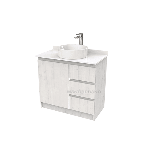 Mueble Vanitorio al piso para lavamanos sobreponer simple de 80 cm M2-830-SPA / Alaska