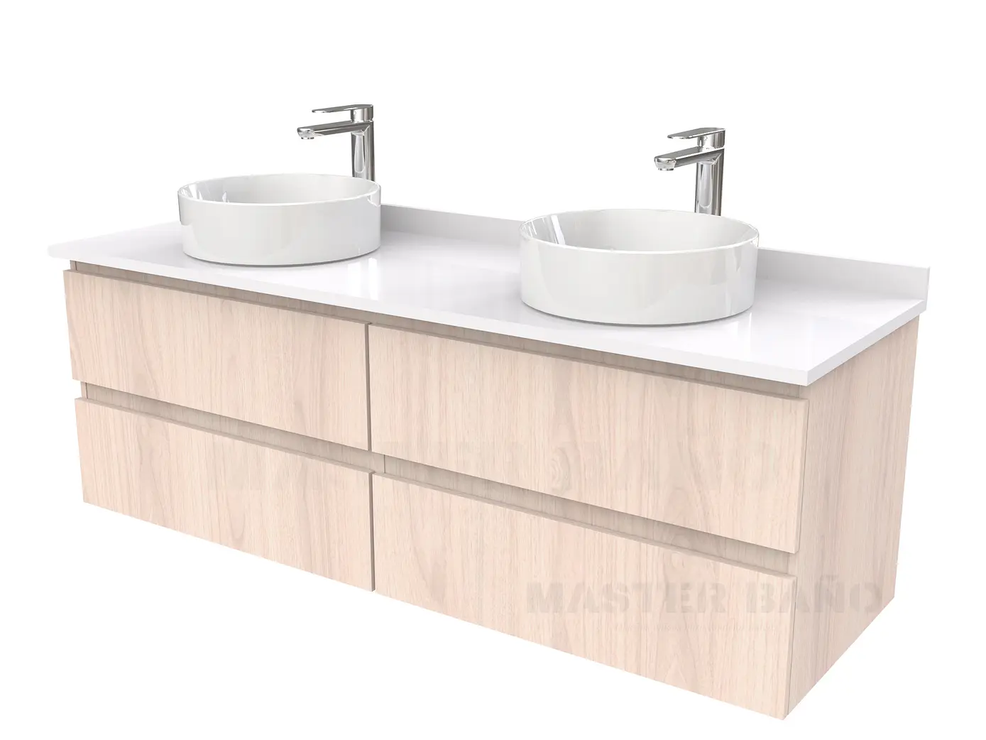 Mueble Vanitorio  para lavamanos sobreponer simple de 170 cm M4-1730-SPA / Nougat 1