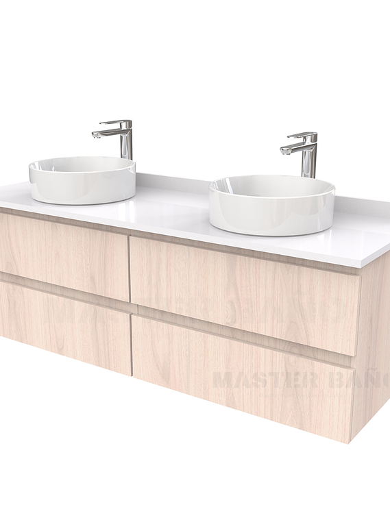 Mueble Vanitorio  para lavamanos sobreponer simple de 170 cm M4-1730-SPA / Nougat 1