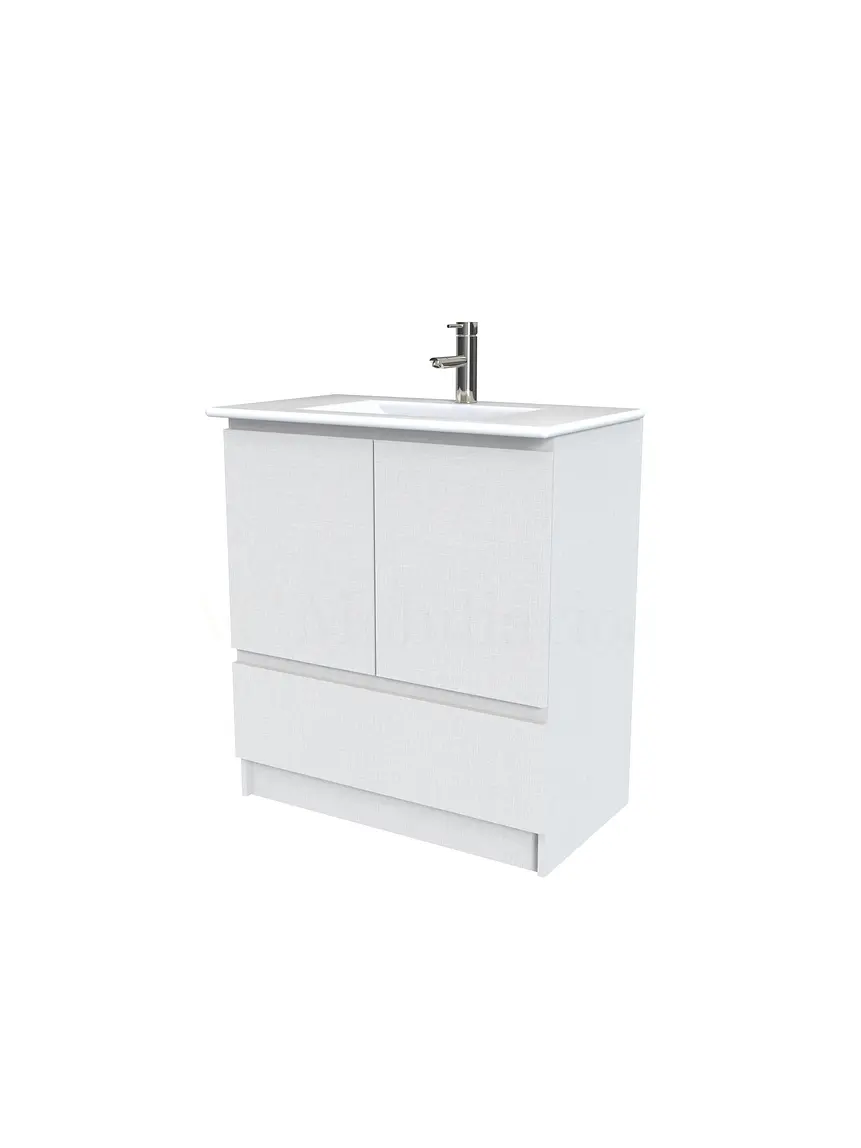 Mueble vanitorio al piso  de 80  cm con cubierta de loza M4-801  / Giorno 1