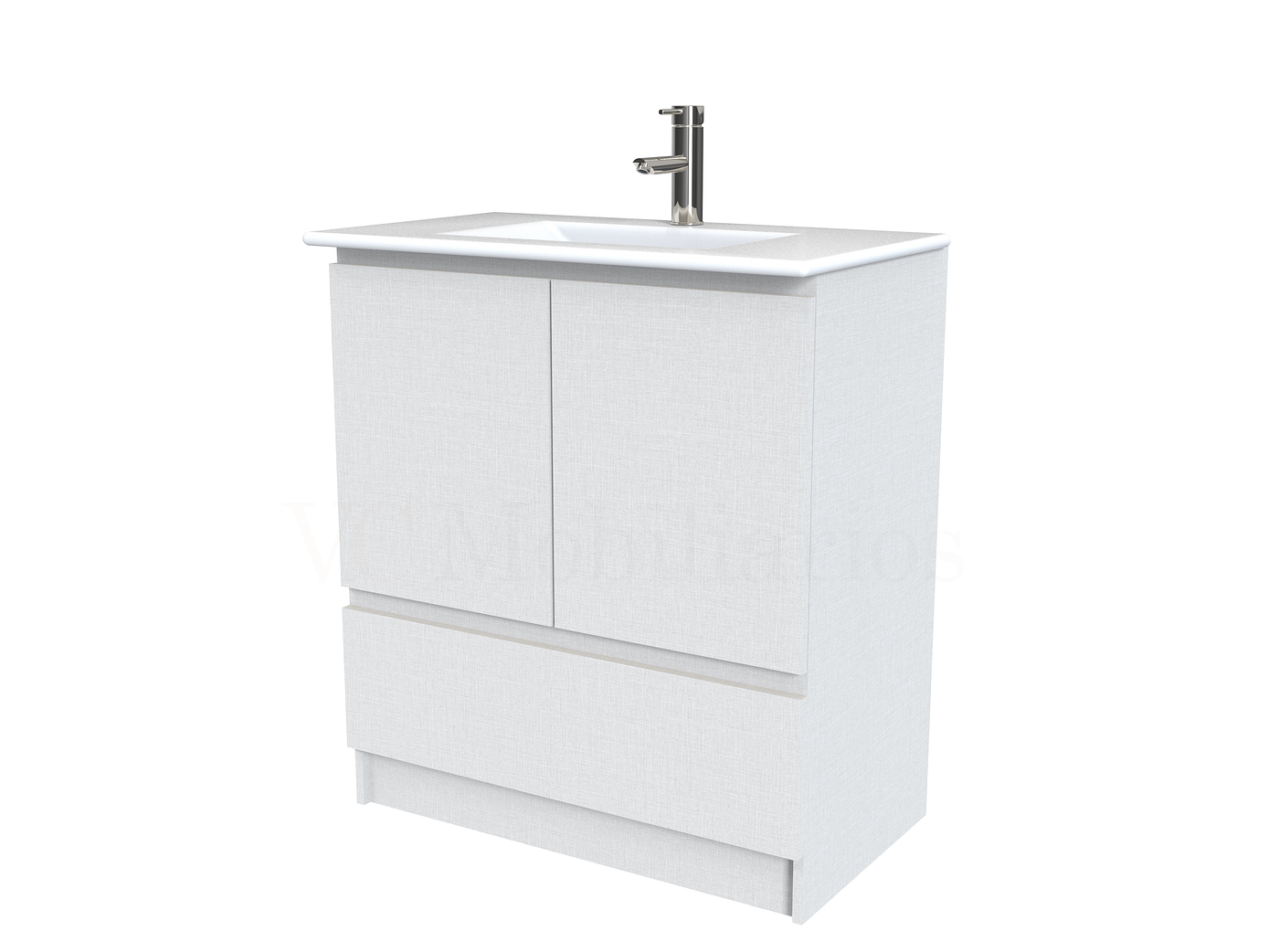 Mueble vanitorio al piso  de 80  cm con cubierta de loza M4-801  / Giorno 1