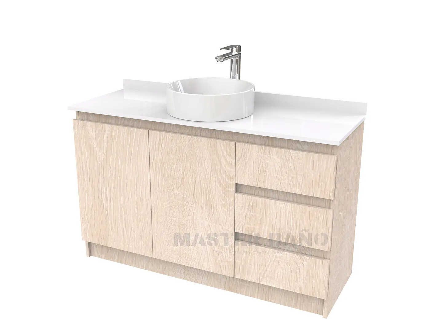 Mueble Vanitorio al piso para lavamanos sobreponer simple de 120 cm M2-1230-SPA / Provenzal 1