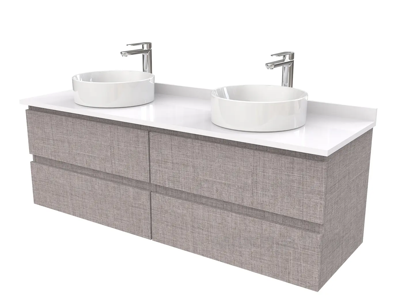 Mueble Vanitorio  para lavamanos sobreponer simple de 170 cm M4-1730-SPA / Notte 1