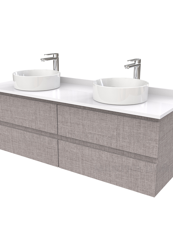 Mueble Vanitorio  para lavamanos sobreponer simple de 170 cm M4-1730-SPA / Notte 1