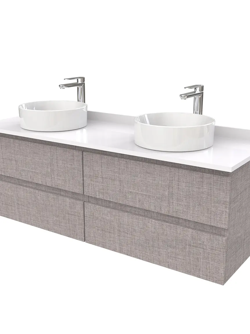Mueble Vanitorio  para lavamanos sobreponer simple de 170 cm M4-1730-SPA / Notte 1