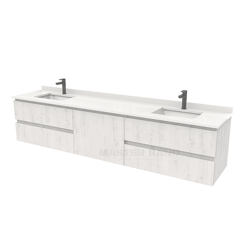Mueble vanitorio Doble Aéreo  de 220 cm /  M2-2238 -DA / Alaska