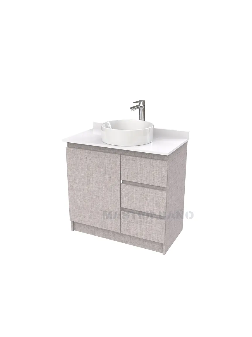 Mueble Vanitorio al piso para lavamanos sobreponer simple de 70 cm M2-730-SPA / Notte 1