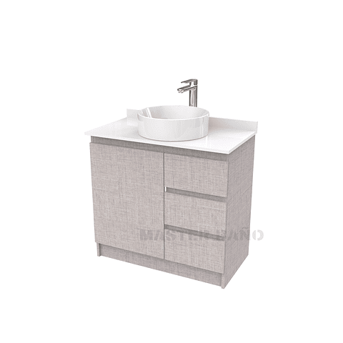 Mueble Vanitorio al piso para lavamanos sobreponer simple de 70 cm M2-730-SPA / Notte