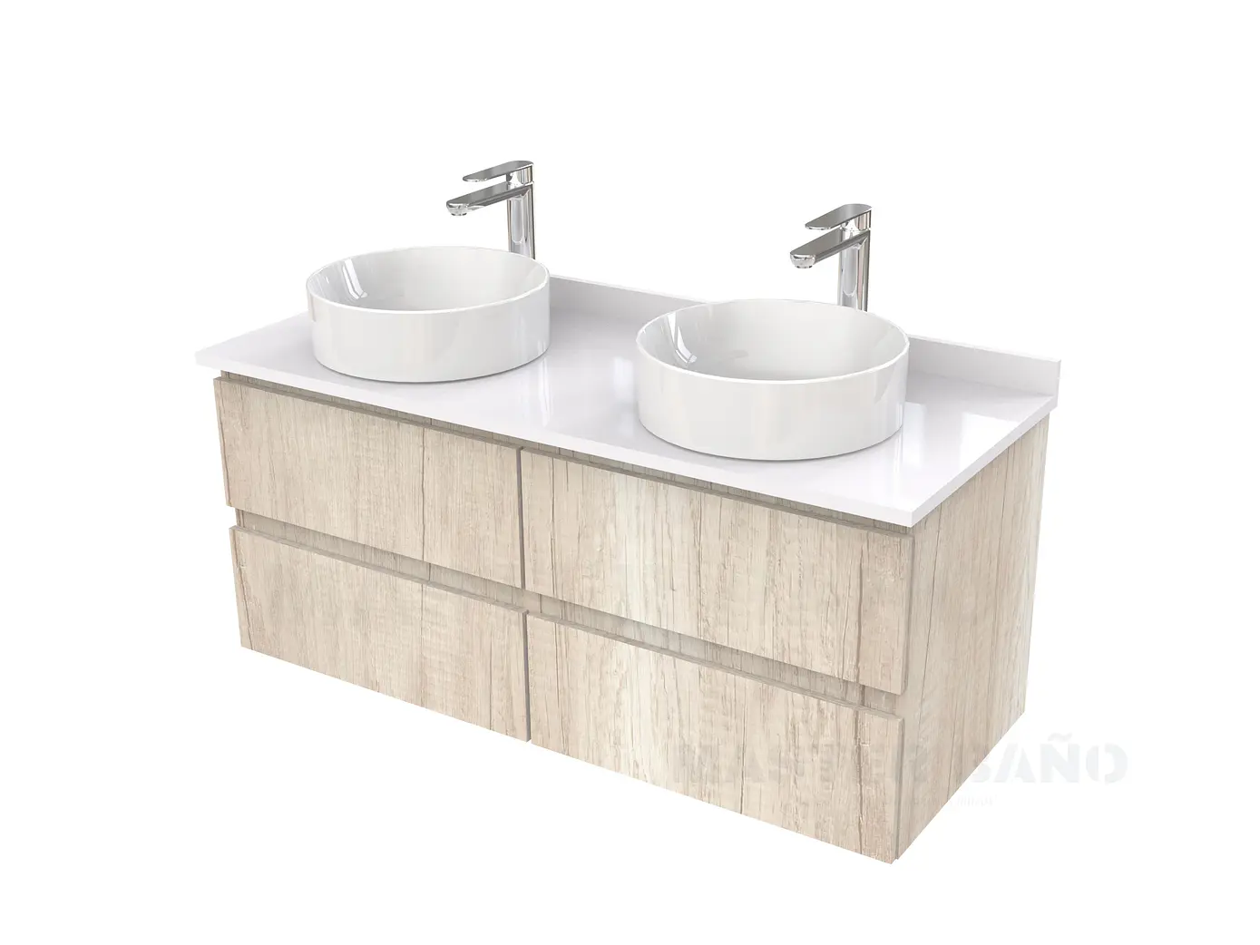 Mueble Vanitorio  para lavamanos sobreponer simple de 130 cm M4-1330-SPA / Toscana 1